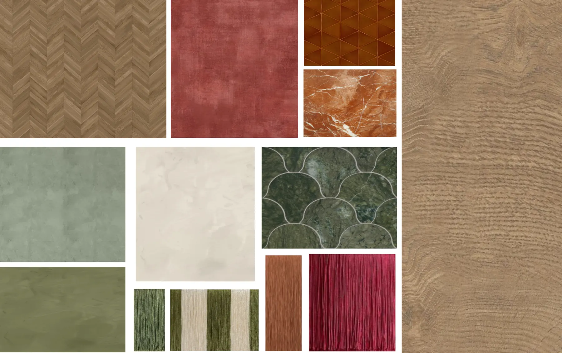 Pilates studio material palette